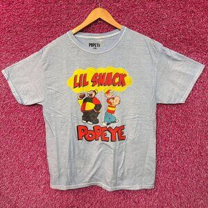 Popeye Lil Snack Urban Streetwear Duo Animated Series Tee L
